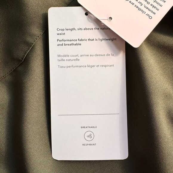 NWT Athleta Cropped Stretch Tech Top Long Sleeve - Picture 7 of 9